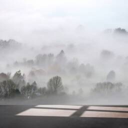 Morning Mist Wall Mural, Mountain Forests Mural, Fields Haze Wallpaper, Fog D??cor, Nursery & Room Art - thumbnail 2