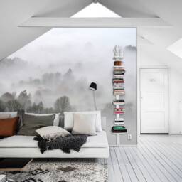Morning Mist Wall Mural, Mountain Forests Mural, Fields Haze Wallpaper, Fog D??cor, Nursery & Room Art - thumbnail 3