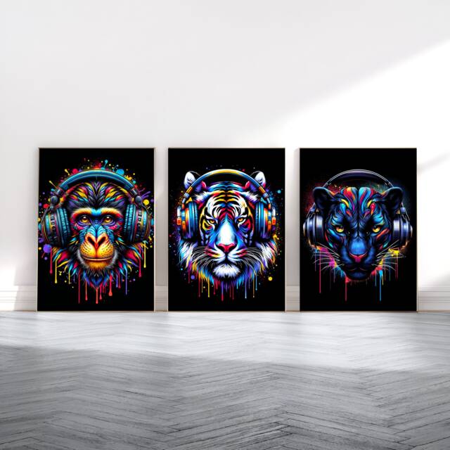 Gamer Gift Print Set - 3 Vibrant Posters - Boys Bedroom Decor Artwork Gifts Girls Gaming Room Kids Video Game Wall Art Prints - image 1