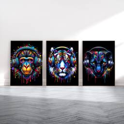Gamer Gift Print Set - 3 Vibrant Posters - Boys Bedroom Decor Artwork Gifts Girls Gaming Room Kids Video Game Wall Art Prints - thumbnail 1