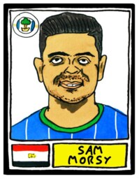Wigan Athletic - No Score Draws Latics Edition A3 Print Of 36 Hand-Drawn Panini-Style Wafc Footy Sticker Legends Cheapskate Football Art - thumbnail 3
