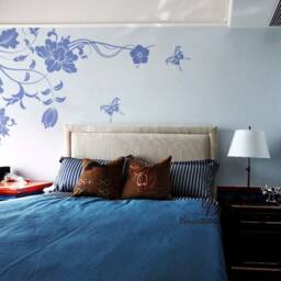 Floral Butterfly Nursery Wall Decal, Romantic Flower Decor - thumbnail 3