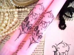 Pair Of Pink Candles & Tag - Love - thumbnail 1