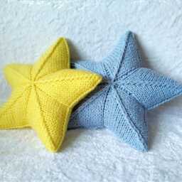 Knitted Star Pillow Cotton Crochet Aroma Decor - thumbnail 3