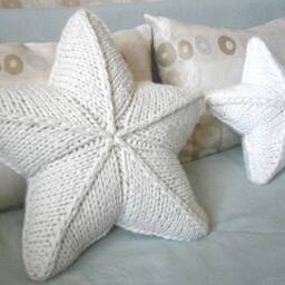 Knitted Star Pillow Cotton Crochet Aroma Decor - thumbnail 2