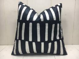 Handwoven Ikat Silk Pillow Cover, Modern Accent Cushion - 16x16