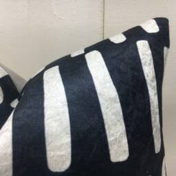Handwoven Ikat Silk Pillow Cover, Modern Accent Cushion - 16x16 - thumbnail 2
