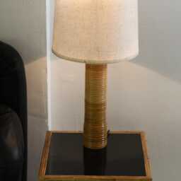 Mid Century Modern Style Rattan Wrap Table Lamp - thumbnail 3