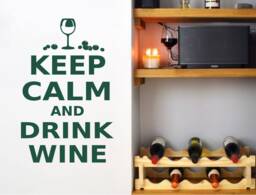 Keep Calm & Drink Wine Wall Sticker, Keep Stickers, Decal, Decor, Art, Decals