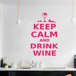 Keep Calm & Drink Wine Wall Sticker, Keep Stickers, Decal, Decor, Art, Decals - thumbnail 2
