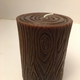 Rustic Log Pillar Beeswax Candle, Large Candle. 4 Inches Tall X 3 Wide - thumbnail 2