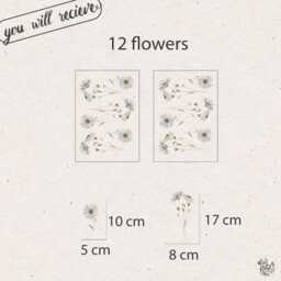 White Daisy Flower Wall Stickers - Create Wallpaper Effect For Nursery Girls Bedroom Decoration Decals By Dizzy Duck - thumbnail 3