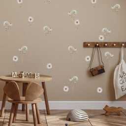White Daisy Flower Wall Stickers - Create Wallpaper Effect For Nursery Girls Bedroom Decoration Decals By Dizzy Duck - thumbnail 2