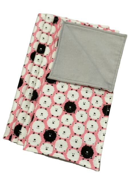 Organic Pink Sheep Lovey Blanket - Baby Security Blanket, Newborn Shower Gift - image 1