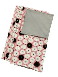 Organic Pink Sheep Lovey Blanket - Baby Security Blanket, Newborn Shower Gift - thumbnail 1