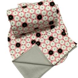 Organic Pink Sheep Lovey Blanket - Baby Security Blanket, Newborn Shower Gift - thumbnail 4