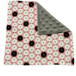 Organic Pink Sheep Lovey Blanket - Baby Security Blanket, Newborn Shower Gift - thumbnail 3
