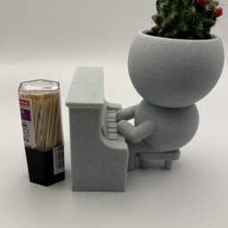 Pianist Planter Piano Playing Plant Pot Wee Jimmy Piano Man - Ships From UK - thumbnail 2