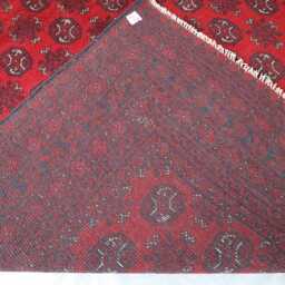 7x10 Ft Red Akhcha Handmade Large New Rug - Afghan High Pile Turkmen Bokhara Area Livingroom Rug Tribal Bedroom Office - thumbnail 4