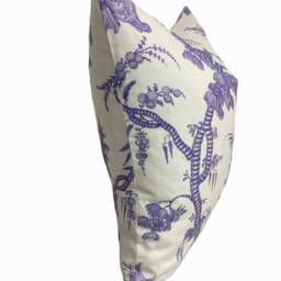 Schumacher San Cristobal Toile Purple Classic Collection Cushion Cover Pillow Double Sided - thumbnail 3