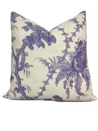 Schumacher San Cristobal Toile Purple Classic Collection Cushion Cover Pillow Double Sided - thumbnail 1