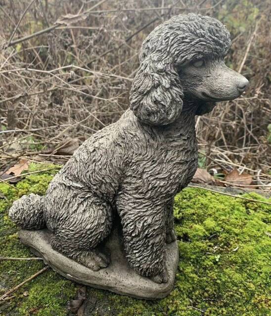 stone Garden Large Detailed Poodle Dog Gift Ornament - image 1