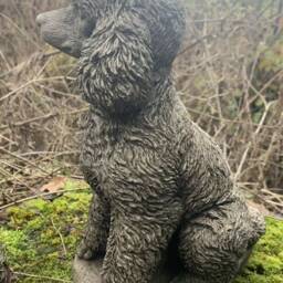 stone Garden Large Detailed Poodle Dog Gift Ornament - thumbnail 2