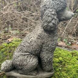 stone Garden Large Detailed Poodle Dog Gift Ornament - thumbnail 4