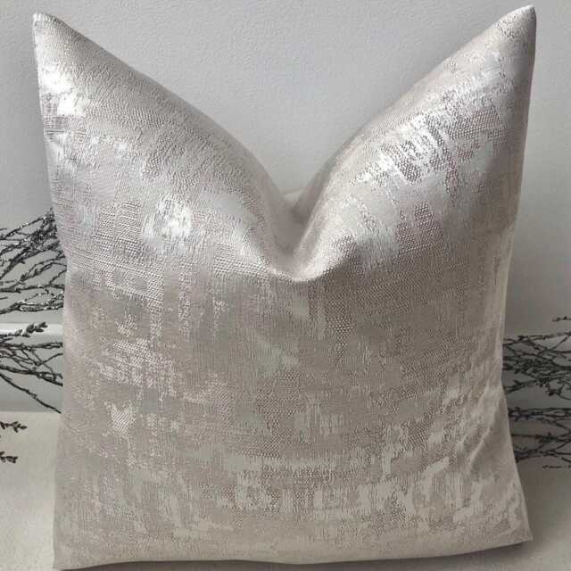 Luxury Rose Pink Textured Sofa Cushion Cover - Handcrafted Couture Design Invisible Zip Style No 83 - image 1