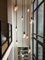 Edison Bulb Chandelier Long Cascade Multi Pendant Light For High Ceilings - thumbnail 3