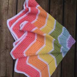 Rainbow Star Blanket Afghan Baby - thumbnail 3