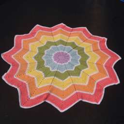 Rainbow Star Blanket Afghan Baby - thumbnail 2
