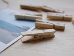 Wooden Photo Hanger, Wooden Clips With String, Photo Hanger Diy, Hanging Instant Photo, Home Decoration - thumbnail 3