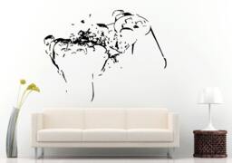 Hardcore Gamer Broken Smashed Into Peaces Video Gaming Controller Joystick Wall Decal Vinyl Sticker Mural Room Decor L682 - thumbnail 1