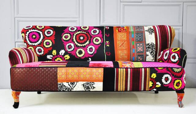 Patchwork 3-Seater Sofa - Suzani Dream - image 1