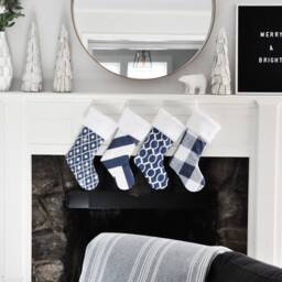 Blue Holiday Stocking, Buffalo Check Christmas Christmas, Decor Trillion Chevron Sydney No.740 No.747 No.748 No.749 - thumbnail 2