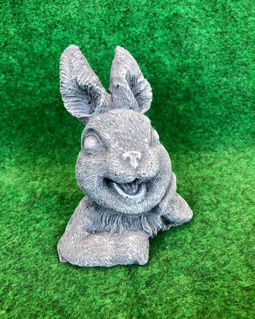 Concrete Rabbit Ornament Sculpture Outdoor Garden Frost Protected - image 1