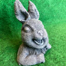 Concrete Rabbit Ornament Sculpture Outdoor Garden Frost Protected - thumbnail 3