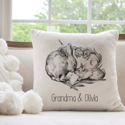 Personalised Cushion For Mum/Mother & Daughter Or Son Mother's Day Gift With Child Name Mummy New Gift First Mothers - thumbnail 2