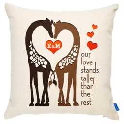 Personalized Valentine's Day Cotton Cushion Cover Avocado Couple Gift - thumbnail 3