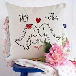 Personalized Valentine's Day Cotton Cushion Cover Avocado Couple Gift - thumbnail 4