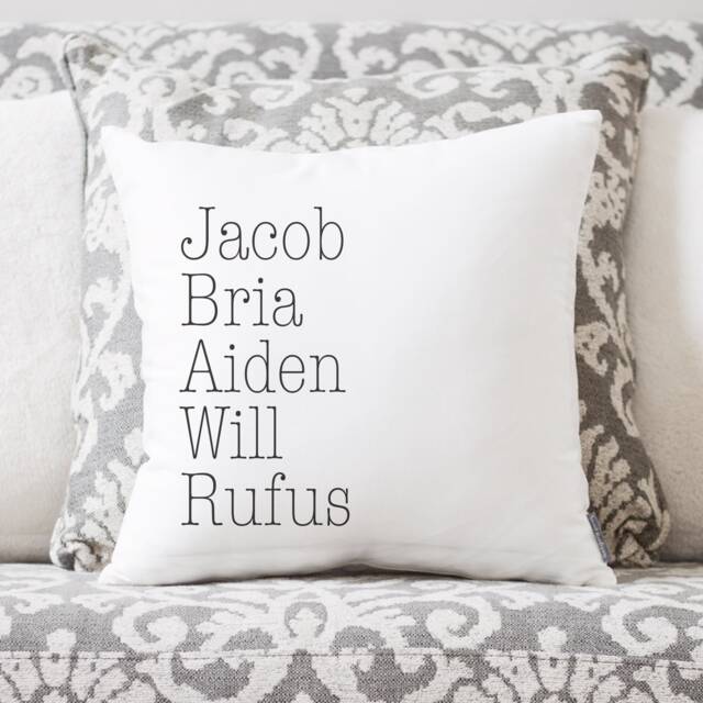 Grandkids Names Pillow, Personalized Grandparent Gift, Of Grandchildren - image 1