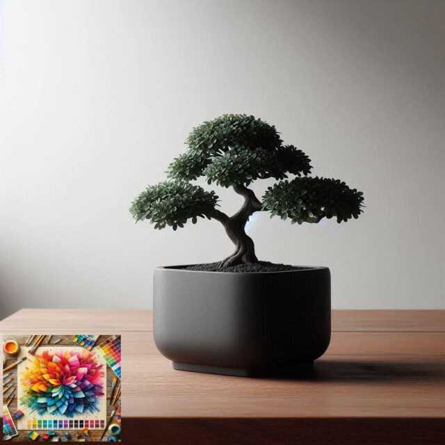 Modern Square Bonsai Planter, Scandinavian Decor - image 1