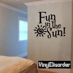 Fun in The Sun Summer - Vinyl Wall Decal Quotes Sticker Hd121Et - thumbnail 1