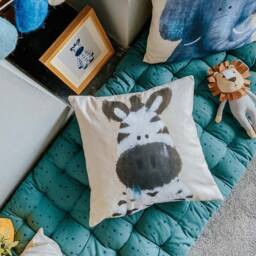 Zara The Zebra Nursery Cushion Cover - Safari Theme Scandi For Childrens Bedrooms & Nurseries - thumbnail 2