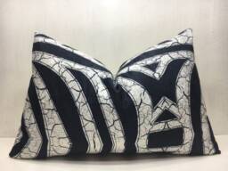Velvet Ikat Pillow Cover, Handwoven Silk Cushion - 16x24