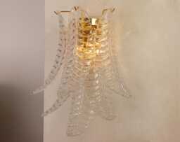 Murano Glass Sconce - Six Leaves Mid-Century Italian Wall Light