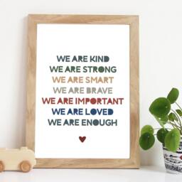 Boys Bedroom Prints, Playroom Affirmation Nursery Wall Art, Art - thumbnail 1