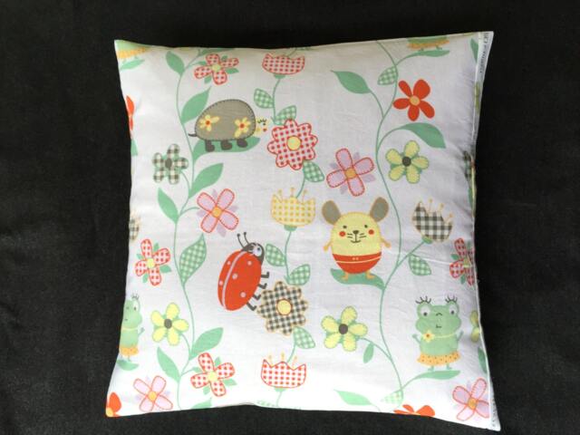 Ladybug Garden Cushion Cover Kid's Pillow Cover - 16x16 - image 1