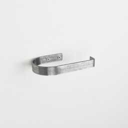 Pewter Steel Toilet Paper/Roll Holder - Industrial Bathroom Hardware - thumbnail 3
